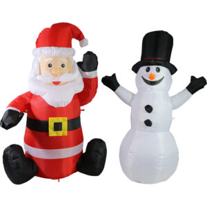 Inflatable santa/snowman w/Led 127cmH