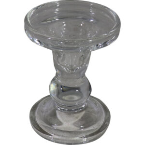 Glass taper candle holder dia 8.5x11cm