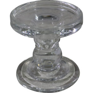Glass taper candle holder dia 8.5x8.5cm