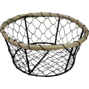 Metal basket round dia20x9cm