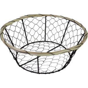 Metal basket round dia25x10cm