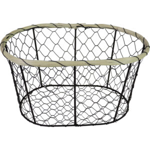 Metal basket oval 29.5x20x17cm