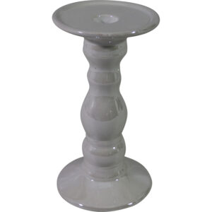Ceramic pillar/taper candle holder 19cmH