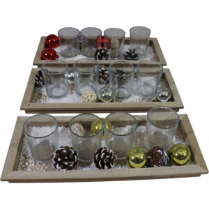 Mdf tealight holder decoration set