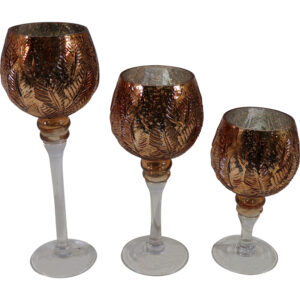 Glass tealight holder s/3
