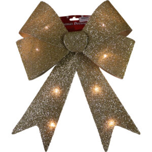 Tinsel pvc bow w/Led 41x50x7cm