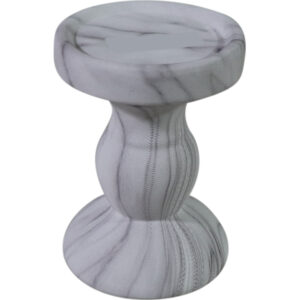 Ceramic pillar candle holder S dia 9x12.5cm - Marble