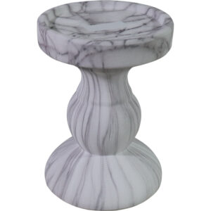 Ceramic pillar candle holder L dia14x19.5cm - Marble