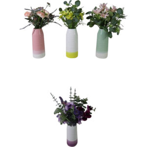 Ceramic vase w/flowers 46cmH