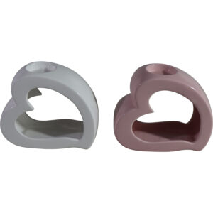 Ceramic wax burner heart 17.5x7x15cm
