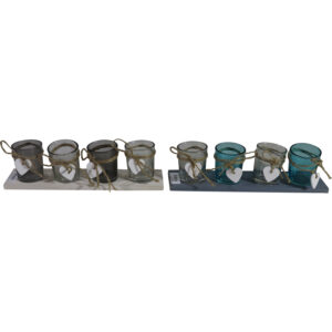 Tealight holder set 29x7x8cm