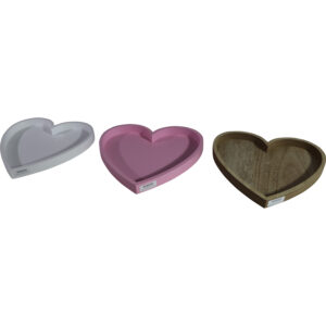 Mdf tray heart shape 30x29cm