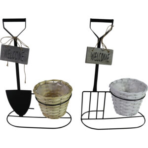 Metal flower pot 28x14x43cm