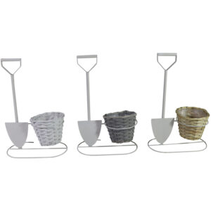 Metal flower pot 28x14x44cm