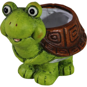 Terracotta flower pot turtle 19x13x17cm