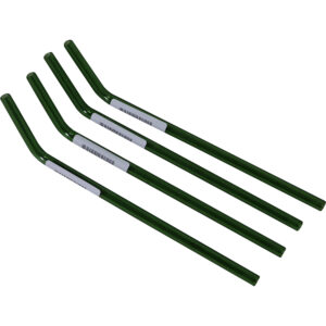 Glass straw green S/4