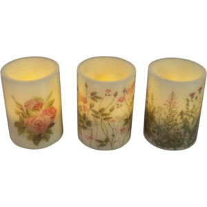 Led wax candle dia 7.5x10cm