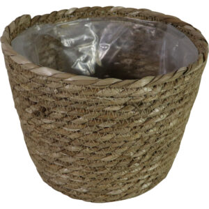 Straw flower basket dia 20x16.5cm