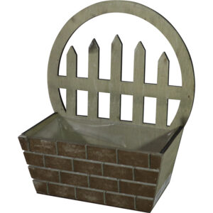 Wooden flower basket 26.5x14x30cm