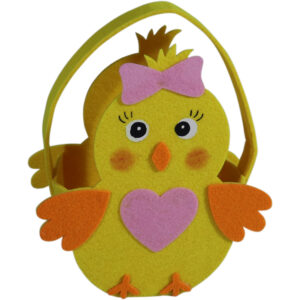 felt basket chicken, 17x8x21cm
