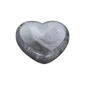 Cement bowl heart 21.5x20x6.5cm - Marble