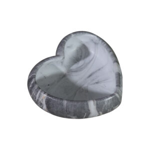 Cement bowl heart 16.5x16x6.5cm - Marble