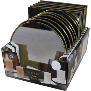 Glass mirror plate dia 15cm / 15x15cm