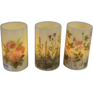 Led wax candle dia 7.5x12.5cm