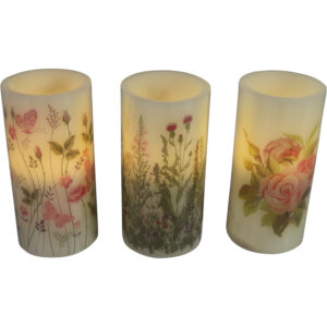 Led wax candle dia 7.5x15cm
