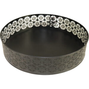 Metal tray round dia 30x7cm