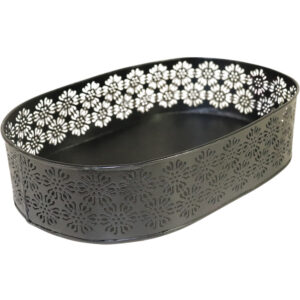 Metal tray oval 30x19.5x7cm