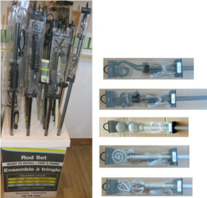 Metal extendable curtain rod 120-210cm DISPLAY