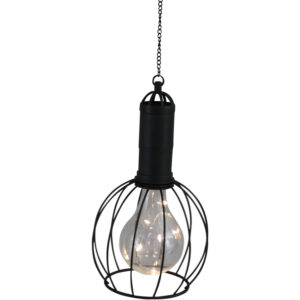 LED Solar metal lamp w/hanger dia 12.5x22cm