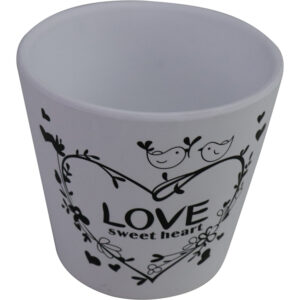 Ceramic flower pot dia 13.2x12.2cm