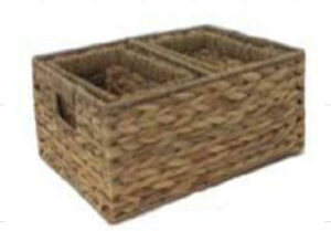 Water hyacinth basket s/3