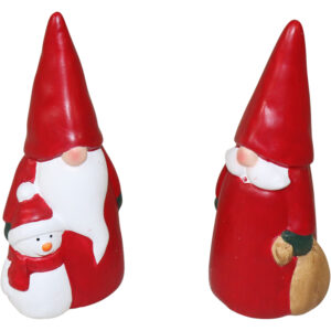 Terracotta x-mas gnome 14cmH