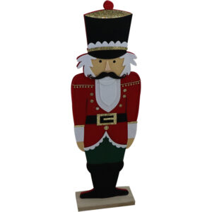 Felt nutcracker w/mdf base 19x8x62cm