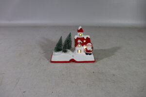Ceramic x-mas decoration w/Led 20.7x9.7x15.7cm