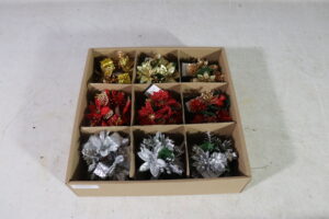 Plastic candle ring w/x-mas decoration dia 10cm