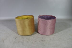 Velvet storage basket dia 19.5x17.5cm