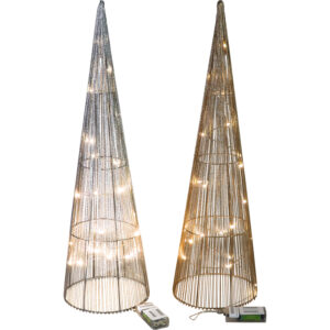 A19112890.JPG Metal cone tree w/Led 58cmH