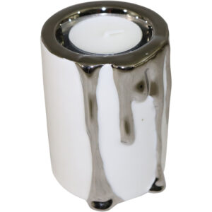 Ceramic tealight holder 7.5x7x9.5cm