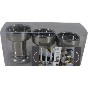 Ceramic candle holder 2-in-1 S/3