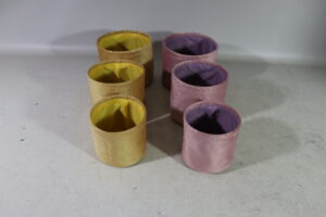 Velvet storage basket dia 22.5x18.5cm