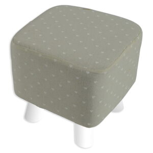 Wooden stool w/fabric cover