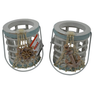 Mdf lantern w/decoration dia 9x10.2cm