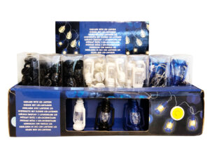 Garland with led lanterns - 165cm-10xLED 3.8x6x2.3