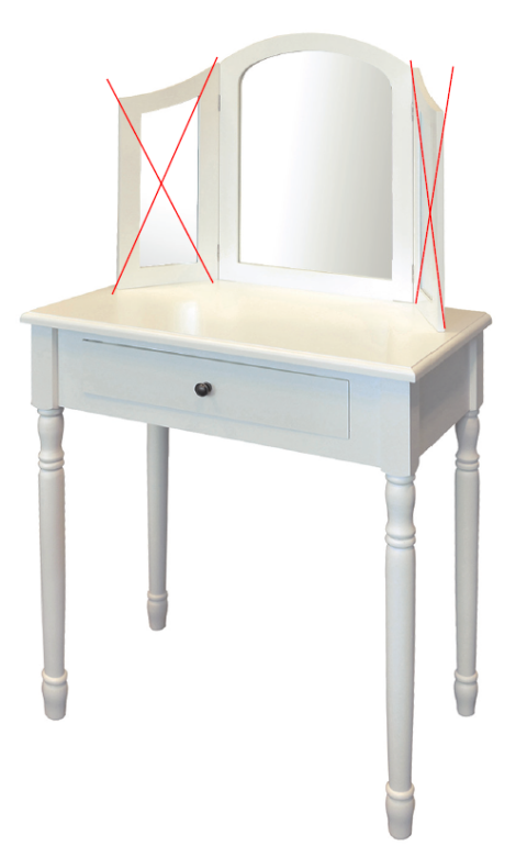 Side table w/mirror