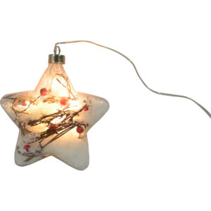 Hanging Led star w/deco