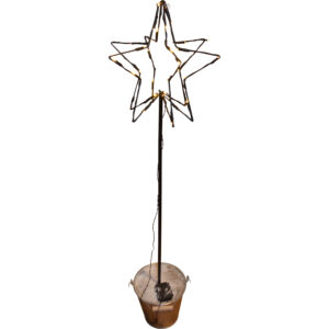 Metal star on stand w/Led